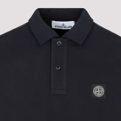Stone Island Black Piquet Polo Shirt