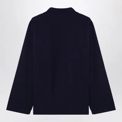 Tekla Shirt Pyjama With Pocket And Long Sleeves In Blue