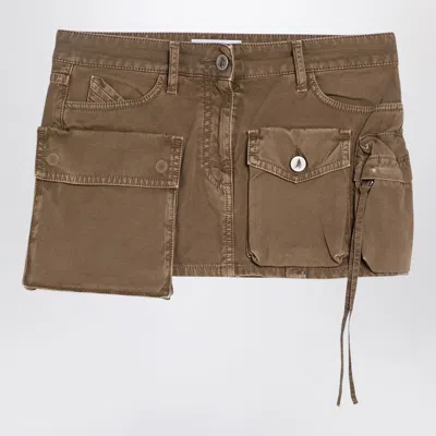 Attico Cargo Denim Mini Skirt