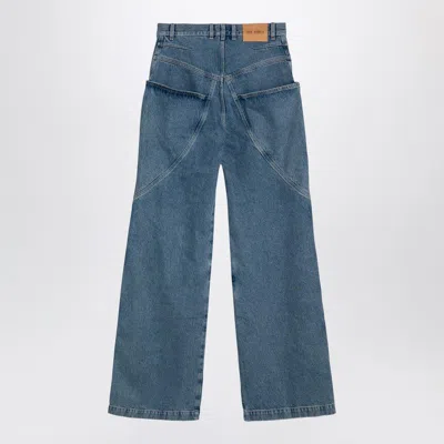 Attico Sky Blue Baggy Jeans With Large Pockets