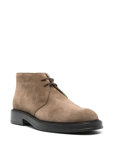 Tod's Desert Boots In Brown Suede