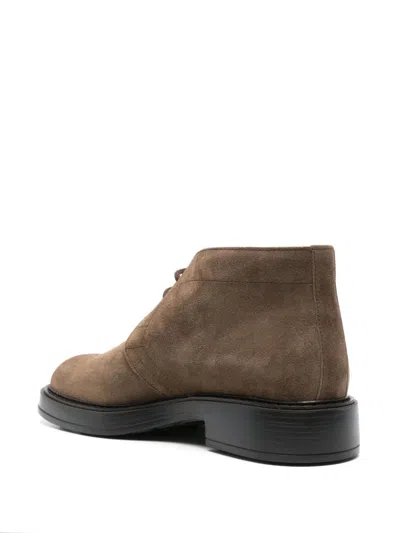 Tod's Desert Boots In Brown Suede