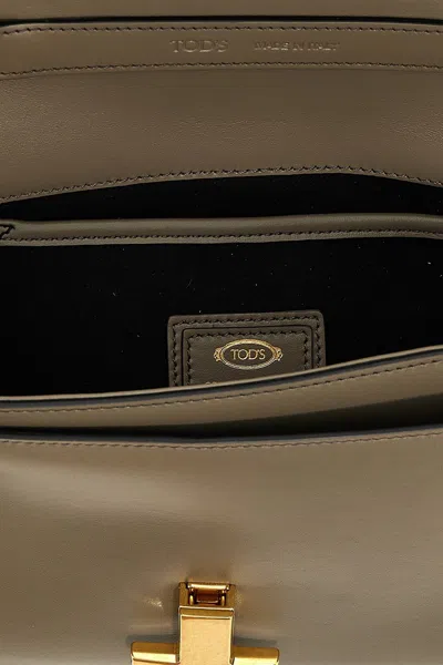 Tod's Taupe T Mini Crossbody Bag