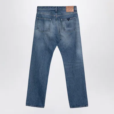 Valentino Blue Washed-effect Denim Jeans