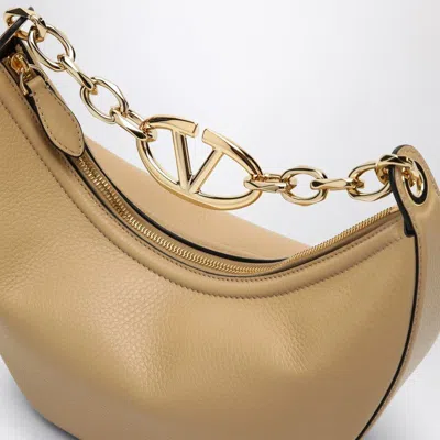 Valentino Vlogo Moon Cappuccino-coloured Small Hobo Bag
