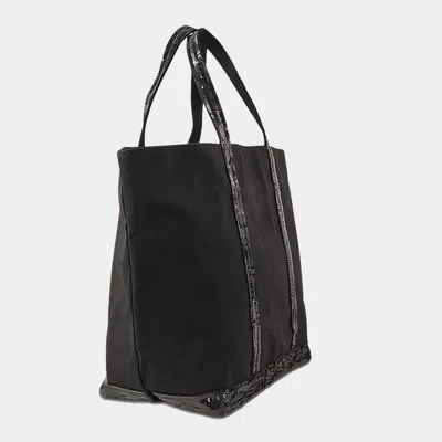 Vanessa Bruno Sequin And Canvas Medium Zipped Tote