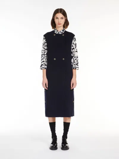 Weekend Max Mara Women's Stecca Sleeveless Coat-jacket Navy | Size 38 | 2425276011600015