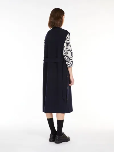 Weekend Max Mara Women's Stecca Sleeveless Coat-jacket Navy | Size 38 | 2425276011600015