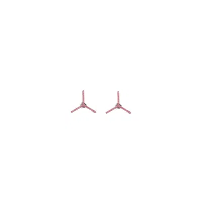 Y/project Pink Glitter Mini Y Earrings