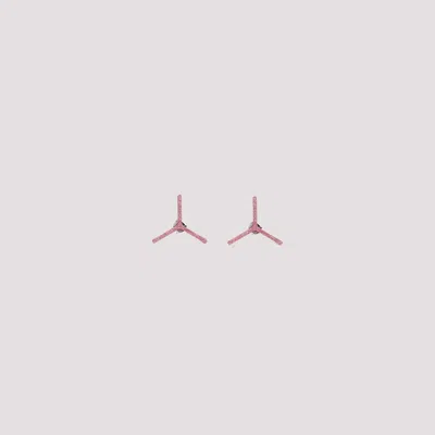Y/project Pink Glitter Mini Y Earrings