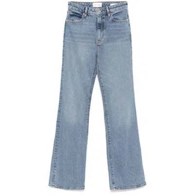 Frame The Pixie Arrow High Waist Relaxed Bootcut Jeans In Blue