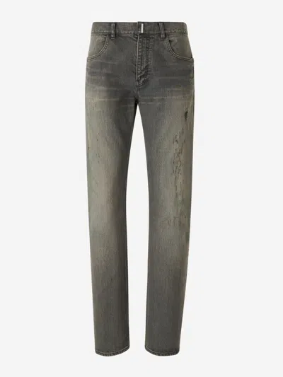 Givenchy Straight Fit Jeans In Gray
