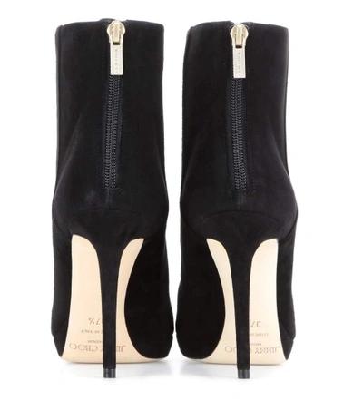 Shop Jimmy Choo Harvey 100 Suede Ankle Boots In Black
