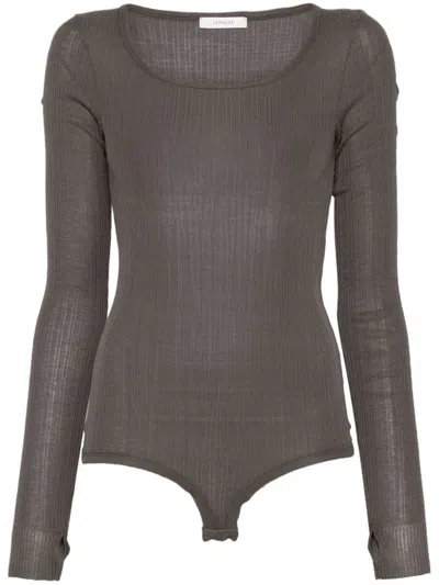 Lemaire Seamless Top Dark Brown In Brown