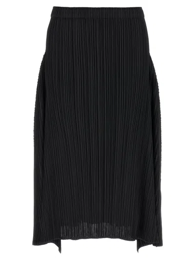 Issey Miyake Pleats Please  'efficient Square' Skirt In Black