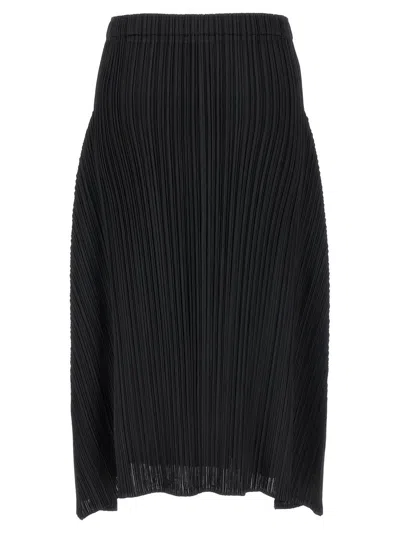 Issey Miyake Pleats Please  'efficient Square' Skirt In Black