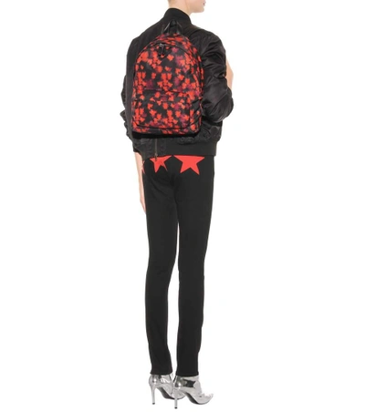 Shop Givenchy Skinny Jeans With Star Panels In Black