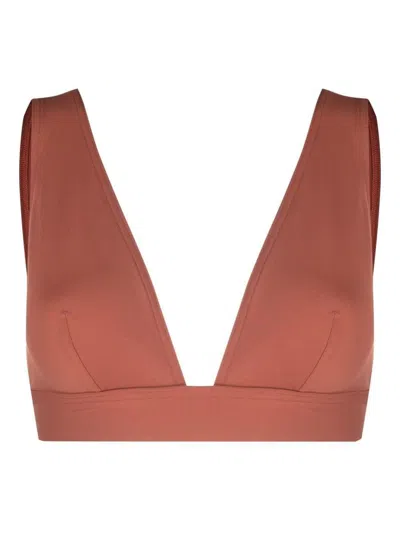 Eres Les Essentiels Chrome Triangle Bikini Top In Brown