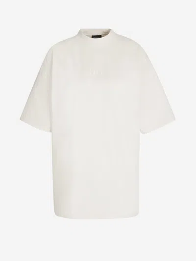 Shop Balenciaga Cotton Logo T-shirt In Embroidered Logo On The Front