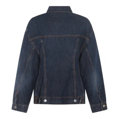 Balenciaga 'hourglass' Jacket In Dark Indigo/madder
