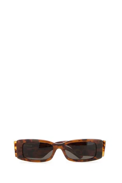 Balenciaga Printed Acetate Max Rectangle Sunglasses In Printed
