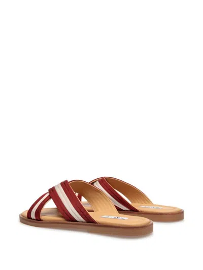 Shop Bally Sandals In Bred/bone