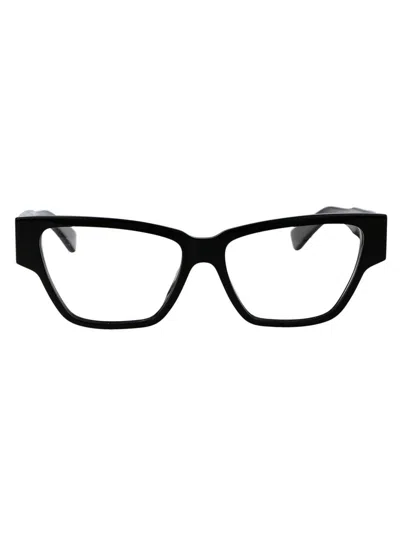 Bottega Veneta Bv1288o Glasses In 001 Black Black Transparent