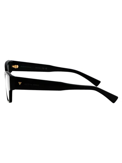 Bottega Veneta Bv1288o Glasses In 001 Black Black Transparent