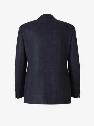 Canali Patch Pocket Blazer In Prince Of Wales Motif