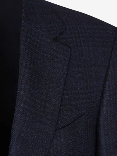 Canali Patch Pocket Blazer In Prince Of Wales Motif