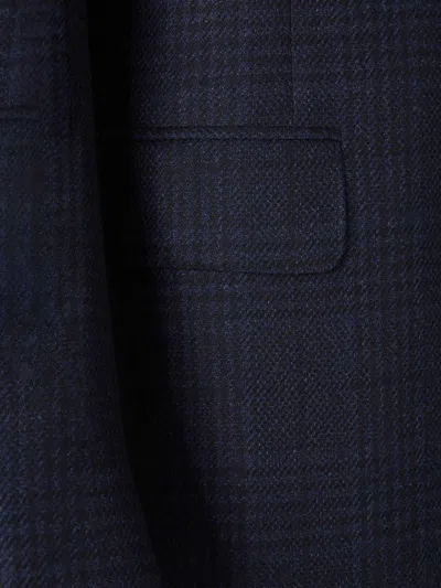 Canali Patch Pocket Blazer In Prince Of Wales Motif