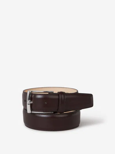 Crockett & Jones Leather Belt In Brown
