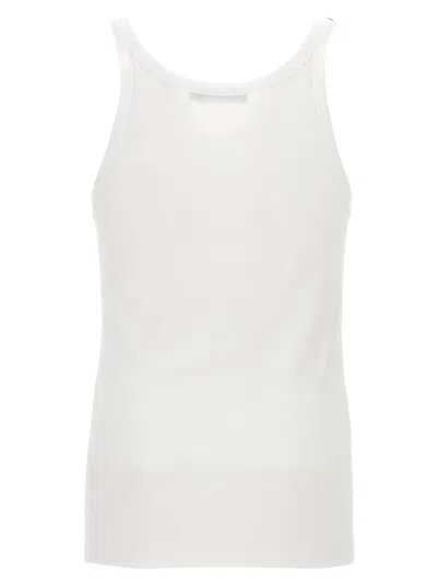 Dolce & Gabbana Ribbed Tank Top In White