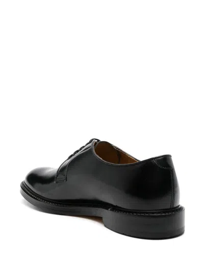 Doucal's Man Lace-up Shoes Midnight Blue Size 6.5 Soft Leather In Black
