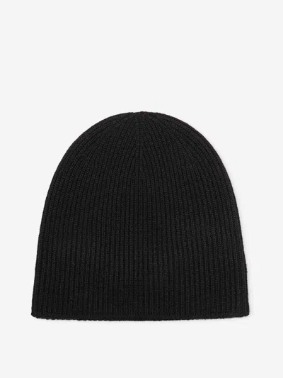 Dsquared2 Wool Beanie With Front Embroidery In Black