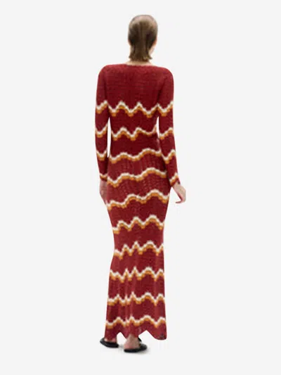 Escvdo Sumac Maxi Dress In Bordeaux / Orange