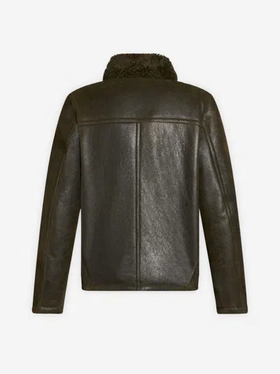 Etro Shearling Jacket In Brown