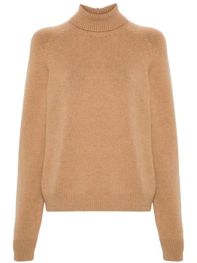Fendi Logo-embroidered Sweater In Brown