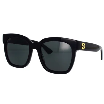 Gucci Black Black Grey Acetate Sunglasses In Black