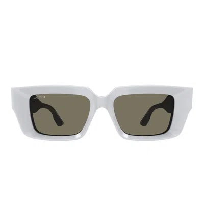 Gucci Womens Green Gg1529s Square-frame Acetate Sunglasses In Gray
