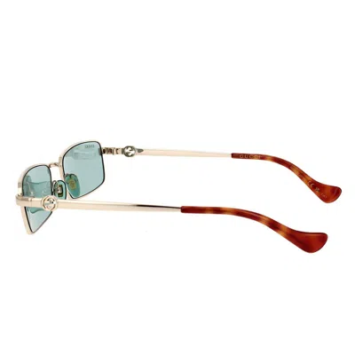 Gucci Eyewear Rectangular Frame Sunglasses In Gold