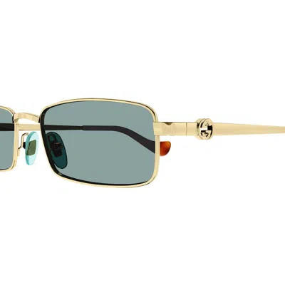 Gucci Eyewear Rectangular Frame Sunglasses In Gold