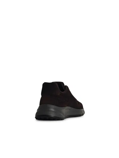 Hogan 'hyperlight' Brown Leather Sneakers In Brown