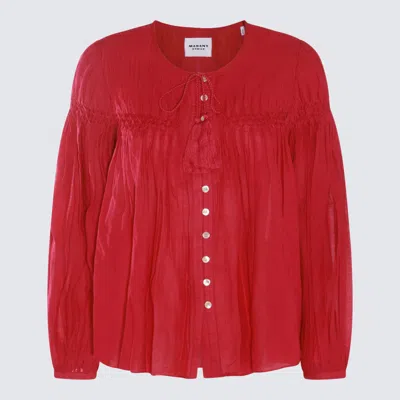Isabel Marant Étoile Marant Etoile Women Plalia Biologic Cotton And Viscose Shirt In Red