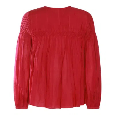 Isabel Marant Étoile Marant Etoile Women Plalia Biologic Cotton And Viscose Shirt In Red