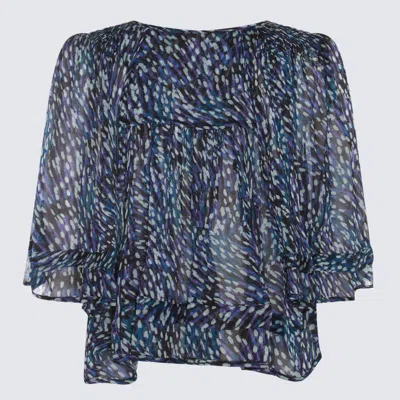 Isabel Marant Étoile Roxini Abstract-print Blouse In Navy