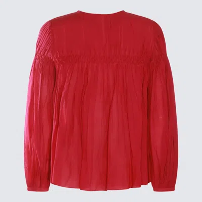 Isabel Marant Étoile Marant Etoile Women Plalia Biologic Cotton And Viscose Shirt In Red