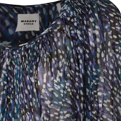 Isabel Marant Étoile Roxini Abstract-print Blouse In Navy