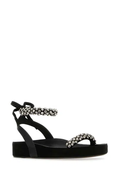 Isabel Marant Embellished Strap Mellan Sandals In Black