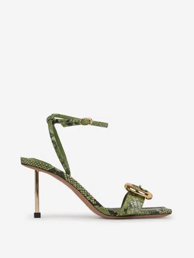 Jacquemus Les Sandales Regalo Buckle High-heeled Sandals In Green